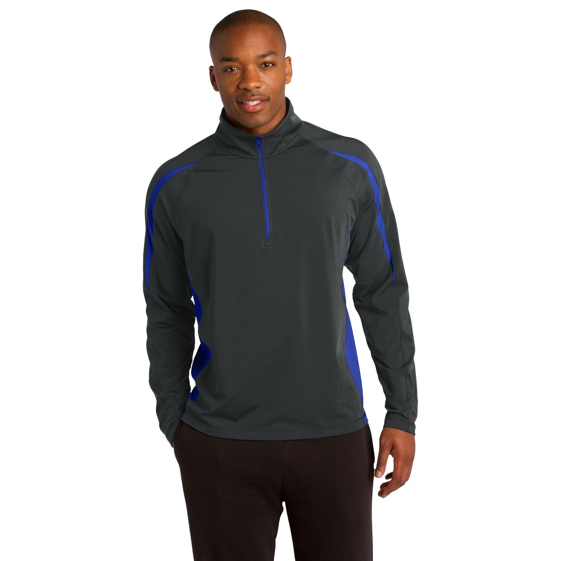 Sport-Tek-Sport-Tek® Sport-Wick® Stretch 1/2-Zip Colorblock Pullover. ST851-MedTech-4